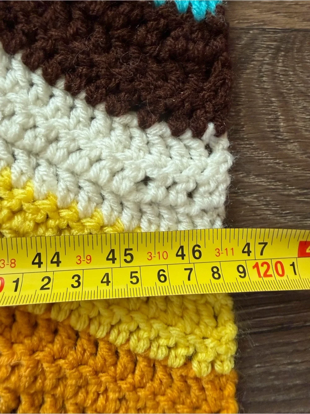 Handmade Wavy Colorful Crocheted Blanket
